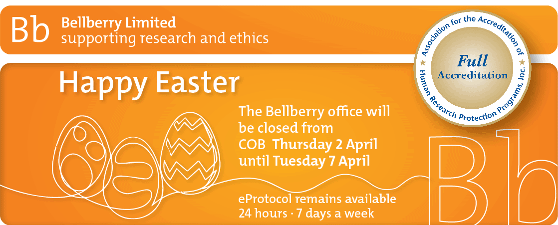 Bellberry Office Easter Closure 2026